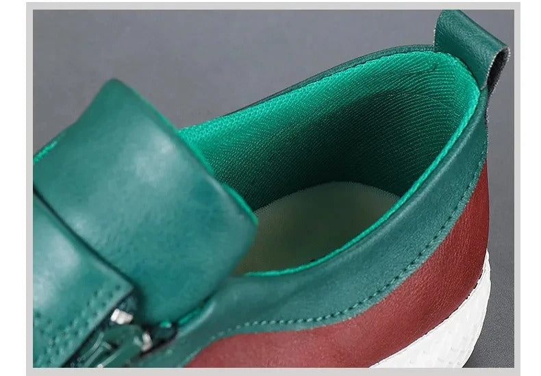 Men’s Slip-On Sneakers With Side Zipper And Multi-Panel Upper